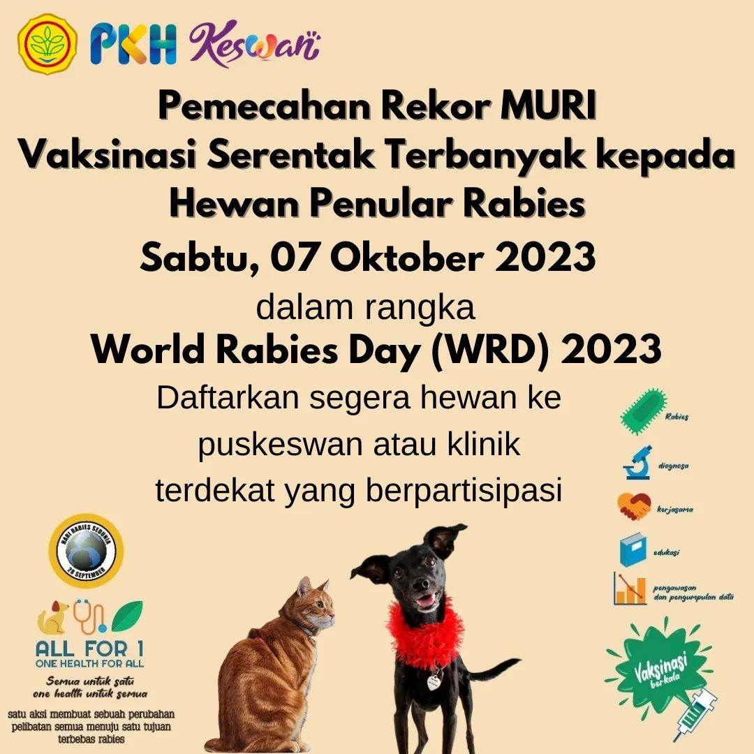 Word Rabies Day (WRD) atau Hari Rabies Sedunia Tahun 2023